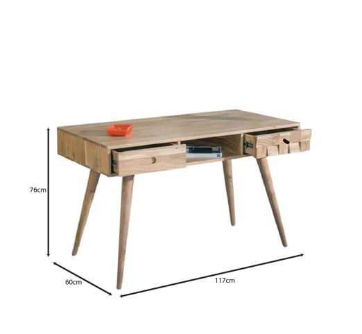 TEKA Console/Desk 117x60x76 Acacia Natural Finish
