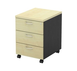 Mobile Pedestal 3-Drawers 40x48x56 DG/Beech
