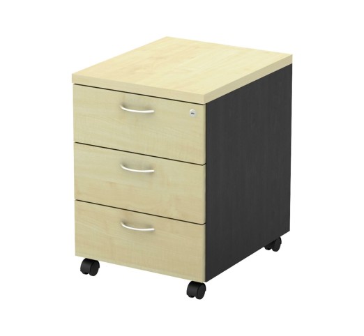 Mobile Pedestal 3-Drawers 40x48x56 DG/Beech