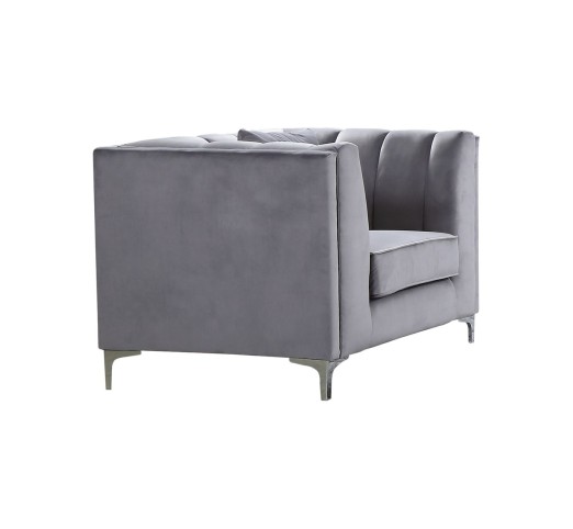 PARSON Armchair Fabric Dark Grey Velure