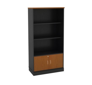 BOOKCASE-A Grey/Cherry 80x40x172 2