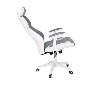 BF8300 Manager Armchair Grey Microfiber/White Pu