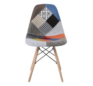 ART Wood Chair PP, Patchwork Fabric