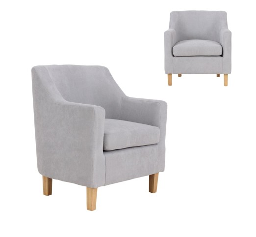 BETA Armchair Light Grey Fabric