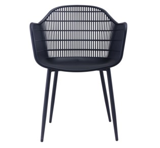 BERRY Armchair / Metal Black - PP & UV Black