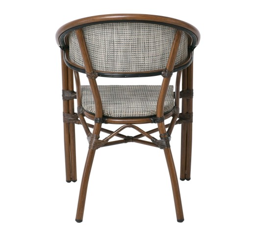 VEGERA Armchair Alu Walnut/Textilene Beige