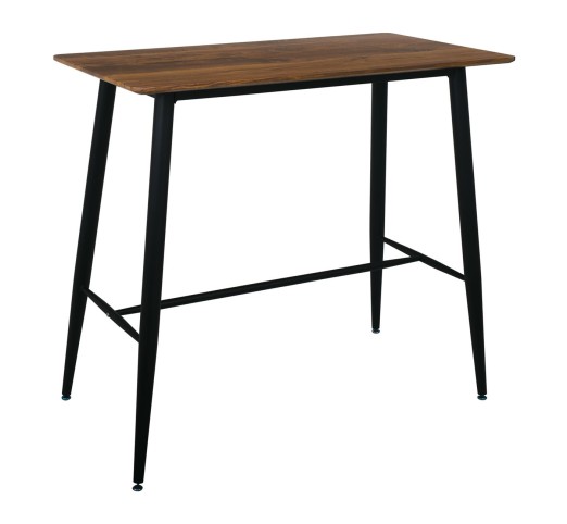 LAVIDA Τραπέζι BAR 120x60cm / Μέταλλο Βαφή Μαύρο - Επιφάνεια Απόχρωση Antique Oak
