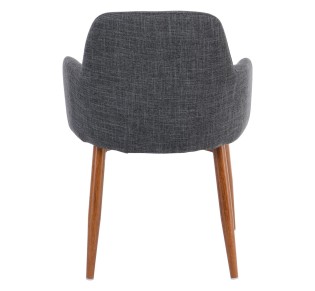 SOUL Armchair Walnut Color Metal/Grey Fabric