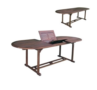 GARDEN Oval Extend.Table 180+60x90 Acacia