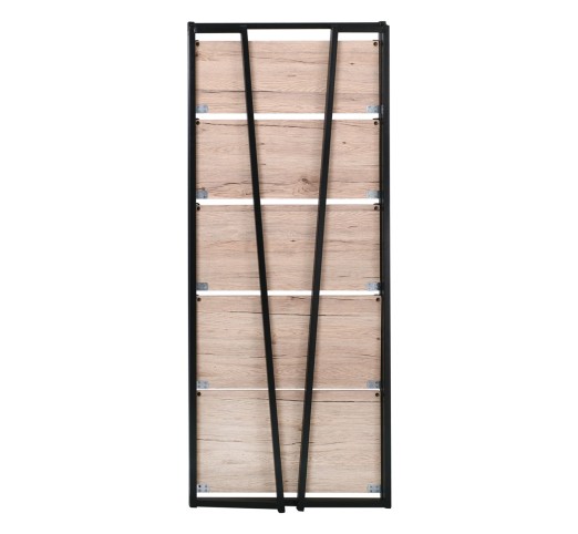 BOOKCASE 64x32x153 Metal Black/Sonoma