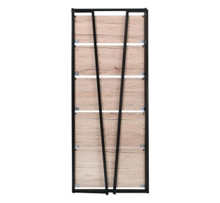 BOOKCASE 64x32x153 Metal Black/Sonoma