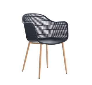BERRY Armchair Metal Natural/PP-UV Black