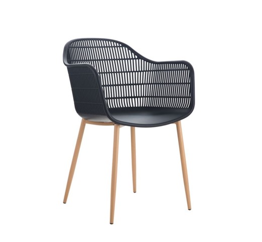 BERRY Armchair Metal Natural/PP-UV Black