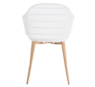 BERRY Armchair / Metal Natural - PP & UV White