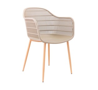 BERRY Armchair Metal Natural/PP-UV Tortora