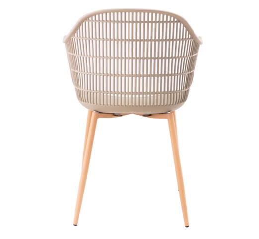 BERRY Armchair Metal Natural/PP-UV Tortora