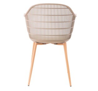 BERRY Armchair Metal Natural/PP-UV Tortora