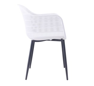 BERRY Armchair Metal Black/PP-UV White