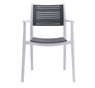 AKRON Armchair / PP - UV White - Grey