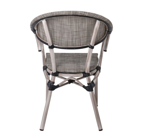 COSTA Armchair Alu Antique Grey/Textilene Beige
