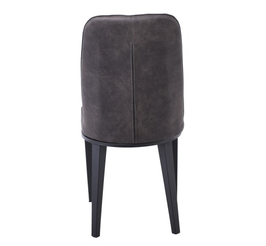 CASTER Chair Metal Black Paint/Anthracite Linen Pu