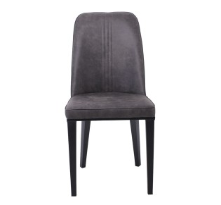 CASTER Chair Metal Black Paint/Anthracite Linen Pu