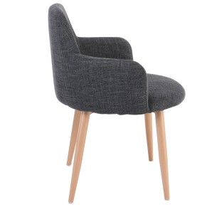 SOUL Armchair Natural Color Metal/Grey Fabric