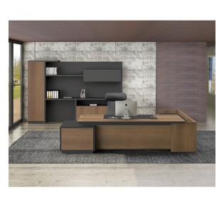 PROLINE Desk Left 220x200cm Wild Oak/Black