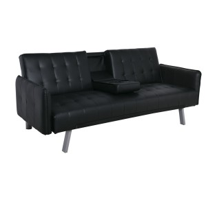 WELLS Sofa - Bed / Black PU