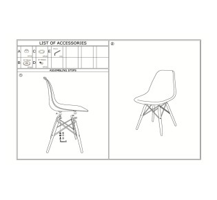 ART Wood Chair PP Orange