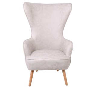 DOVELA Armchair Quilted Fabric Ecru