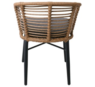 SALSA Alu STACK Πολυθρόνα Μαύρο - Wicker Φυσικό