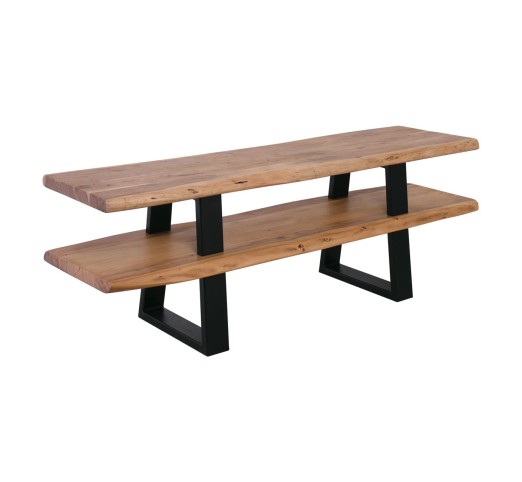 LIZARD TV Board 140x40x50 Acacia Natural Finish (Black Paint)