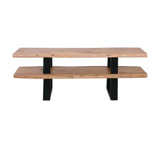 LIZARD TV Board 140x40x50 Acacia Natural Finish (Black Paint)