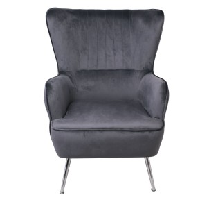 CROMA Armchair Fabric Grey Velure