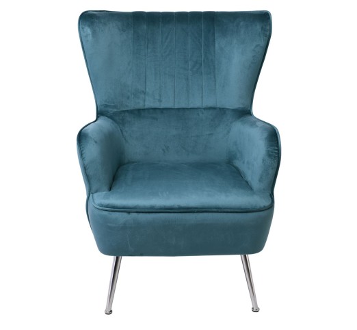 CROMA Armchair Fabric Blue Velure