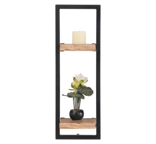 LIZARD Wall Frame 25x25x75 Acacia Natural Finish (Black Paint)