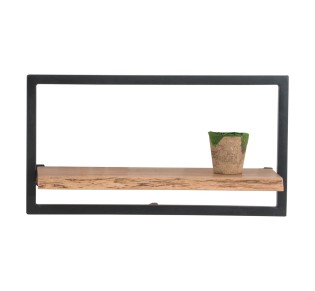 LIZARD Wall Frame 65x25x35cm Acacia Natural Finish - Black Paint 2