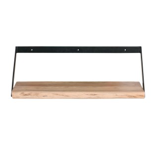 WALL-2 Shelf 60x25 Acacia Natural Finish (Black Paint)