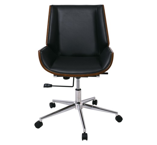 BF9860 Office Chair Walnut/Pu Black