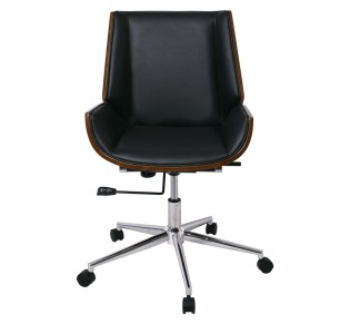 BF9860 Office Chair Walnut/Pu Black
