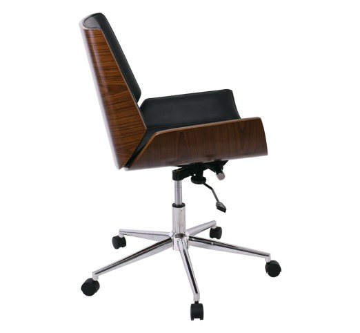 BF9860 Office Chair Walnut/Pu Black