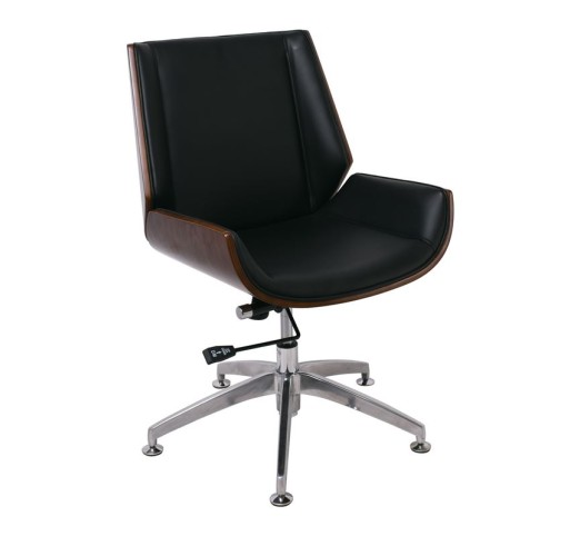 BF9860V Visitor Armchair Walnut/Pu Black