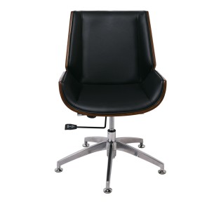 BF9860V Visitor Armchair Walnut/Pu Black