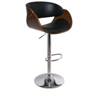 JOY Bar Stool Walnut/Pu Black