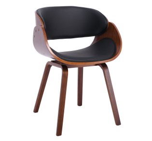 JOY-W Armchair Walnut / PU Black