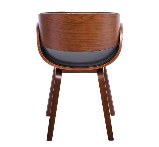 JOY-W Armchair Walnut / PU Black