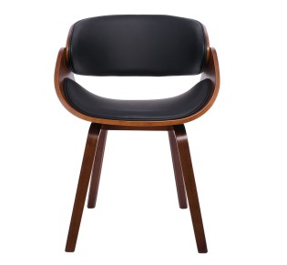JOY-W Armchair Walnut / PU Black