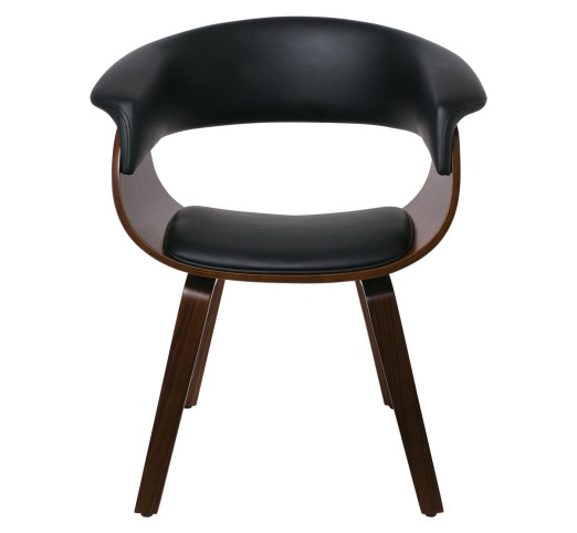 HERMAN Armchair Walnut/Pu Black