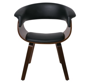 HERMAN Armchair Walnut/Pu Black